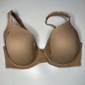 Soma Embraceable Full Coverage Lace Trim Bra in Nude Size 34DD GUC